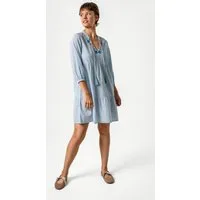 LIVING CRAFTS Hemdblusenkleid AGLAIA GOTS zertifiziert