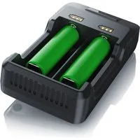Aplic Batterie-Ladegerät (2000 mA, USB Akku Lader mit zwei Steckplätzen für Ni-MH / Ni-Cd / Li-ion Akkus)