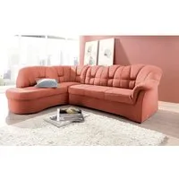 DOMO collection Ecksofa Papenburg, zeitlose Rückensteppung, elegante Armlehne, L-Form, mit Ottomane, wahlweise mit Bettfunktion, OTTOs Choice