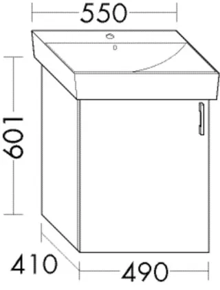 Burgbad WTU zu Ker. WT Sys30 PG1 Aqua 601x490x410 Basaltgrau Matt, WYST049LF1720 WYST049LF1720