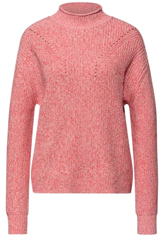 Street One - Mouline Pullover striking coral - Gr. - 40