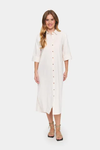Kleid in regulärer Passform Eis white