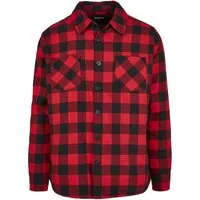 URBAN CLASSICS Kurzarmshirt Urban Classics Herren Padded Check Flannel Shirt (1-tlg)