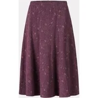 Himalaya Clothing Jerseyrock Rock Damen mit floralem Jacquardmuster - Jerseyrock aus Bio-Baumwolle Leicht ausgestellter Damen Midirock weich fallend