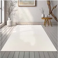 TaraCarpet Teppich Teppich Tiber in Hasenfelloptik uni Bubbels, rechteckig, Höhe: 14 mm, Hasenfell Bubbles creme Wohnzimmer Schlafzimmer Esszimmer 080X150