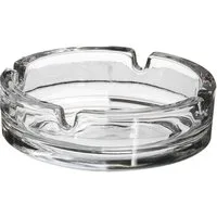 WestCraft Aschenbecher Glasaschenbecher SMOKER, Klassischer Tisch-Aschenbecher aus Glas, hochwertig - für 4 Zigaretten - Rund, transparent - In- & Outdoor
