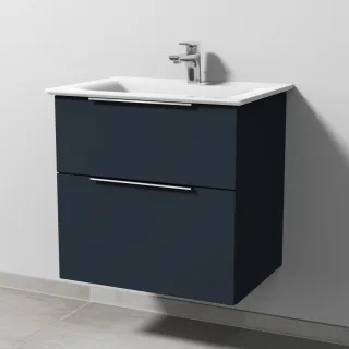 Sanipa 3way Waschtischunterbau zu Ideal Standard Connect Air Waschtisch mit 2 Auszügen, Marine-Matt UP6411R