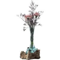 Home-trends24.de Dekovase Wurze Vase Deko Blumen Hoch Glas Handarbeit Schale Pflanzer