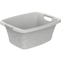 ROTHO Wäschewanne Rotho Wäschewanne Flowers 25 L kühles grau
