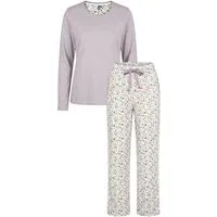 By Louise Schlafanzug Dreamy Nights (Set, 2 tlg., 2-teilig) Damen Pyjama Baumwolle lang Langarm