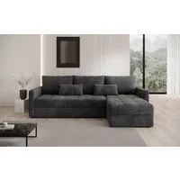 Luxusbetten24 Schlafsofa Designer Sofa Roma in Cord, mit Stauraum und Schlaffunktion