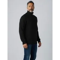 tomBrook Troyer Herren Strick-Troyer Unifarben - Troyer-Pullover Strickpullover Modischer Seemannspullover-Look, Gerippter Bund und Ärmelbündchen