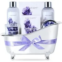 Spa luxetique Pflege-Geschenkset Lavendel Spa Wellness Set, 7-tlg., Beauty Set, Badeset Frauen Geschenk, Geburtstagsgeschenk für Frauen