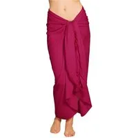 PANASIAM Sarong Pareo einfarbig in 2 Größen als Strandtuch Strandkleid Strandrock, Viskose, oder Bikini Cover-up Tuch für den Strand Schultertuch Schal Halstuch