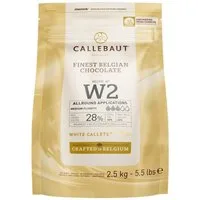Callebaut Schokolade CALLEBAUT, Receipe No. W2 - Kuvertüre Callets, Weiße Schokolade, 1 x 2500 g
