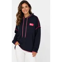 Zwillingsherz Hoodie Neon Streifen & Patch