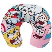 United Labels® Dekokissen Spongebob Schwammkopf - Friends allover - Reisekissen Nackenhörnchen