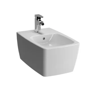 VitrA Metropole Wand-Bidet 5675B003-1046 Überlauf, 1 Hahnloch mittig, 36x56cm, weiß