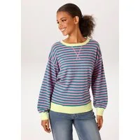 Aniston CASUAL Strickpullover im trendfarbenen Streifen-Dessin