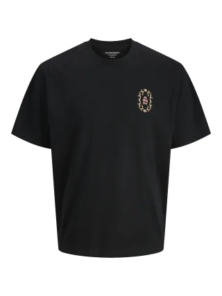 JACK&JONES - JORHOLIDAY SPIRIT TEE SS CREW NECK black - Gr. - L
