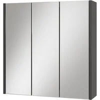 Vicco Badezimmerspiegelschrank Majest, Anthrazit, 67.4 x 68 cm mit 3 Spiegeltüren (1-St)