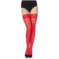 Merry Style Strapsstrümpfe Damen halterlose Mikrofaser 40 DEN Strümpfe mit Spitze MS 791