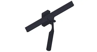 Giese Haken mit Glasabzieher schwarz matt, 21025-14 21025-14