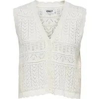 ONLY Strickjacke ONLIRINA V-NECK BUTTON VEST KNT NOOS Baumwollmischung