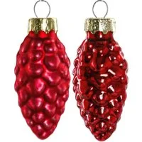 Trend Line Christbaumschmuck TrendLine Weihnachtskugeln Glas-Tannenzapfen 6 cm