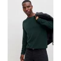 Jack & Jones Rundhalspullover JJEHILL KNIT CREW NECK NOOS Baumwolle, regular fit