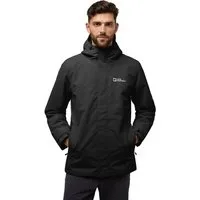 Jack Wolfskin 3-in-1-Funktionsjacke ALTENBERG 3IN1 mit gefütterter Kapuze, wasserabweisend, windabweisend, atmungsaktiv