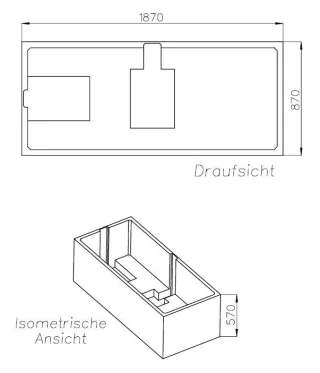 Neuesbad Wannenträger für Laufen Lua 190x90 SW 80442