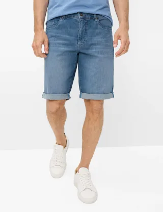 Eurex by Brax Herren Bermuda Style BRAD BLEACHED, denim hellblau, Gr. 48