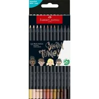 Faber-Castell Buntstift Buntstifte Skin Tones im 12er Kartonetui aus schwarzem Holz