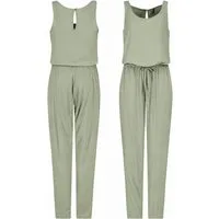 SUBLEVEL Overall Damen Overall Jumpsuit lange Hose Sommer Binde Gürtel Einteiler