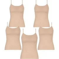 sloggi Spaghettitop Pure Comfort (5-tlg) Frauen Ärmelloses Shirt