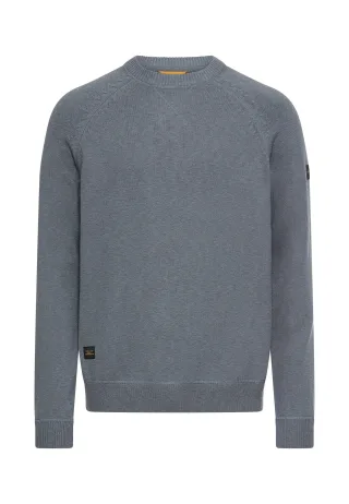 camel active - Strickpullover mit Rundhalsausschnitt stormy blue - Gr. - L