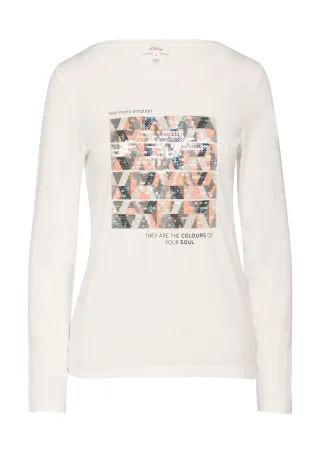 s.Oliver - T-Shirt creme - Gr. - 36