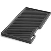 BURNHARD® Grillrost Gusseisen Wendeplatte FRED 41,5 x 23,5 x 2 cm, Gusseisen Wendeplatte