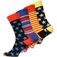 Vincent Creation® Socken "Stars and Stripes" (4-Paar) in angenehmer Baumwollqualität