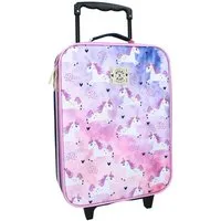 Vadobag Kinderkoffer Einhorn Trolley für Mädchen ab 2 Jahre Kindertrolley Koffer Trolly, 2 Rollen, Innenmaße: 40 x 30 x 10 cm, Außenmaße: 47 x 31 x 13 cm, 12 L