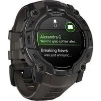 Instinct 3 - 50 mm, AMOLED, Smartwatch Black, Silikon-Armband