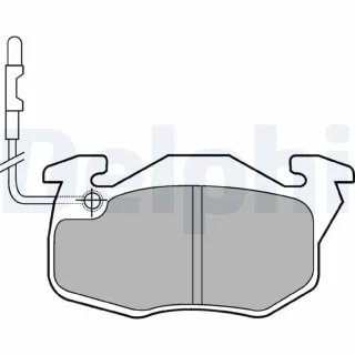 Delphi Bremsbel?ge vorne Citroen Peugeot Renault LP490