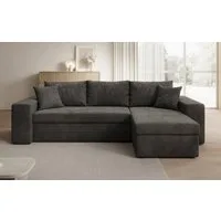Luxusbetten24 Schlafsofa Designer Sofa Denver, mit Stauraum und Schlaffunktion