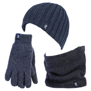 Heat Holders - Thermische Wintermütze, Halswärmer und Handschuhe aus Fleece für Männer - Navy