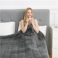 Good Nite Gewichtsdecke Sherpa Fleece Gewichtsdecke Therapiedecke Weighted Blanket, Bezug: 6KG, schwere Decke mit weichem Plüsch Flanell Anti-Stress