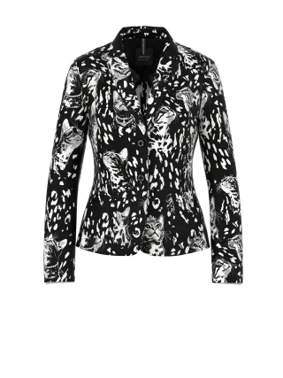 Marc Cain Sports - Jersey Blazer mit Print black new - Gr. - 38