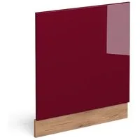 Vicco Frontblende R-Line, Rot/Goldkraft Eiche, 60 cm ohne Arbeitsplatte (1 St)