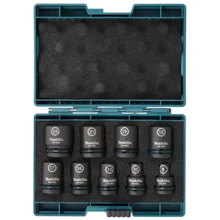 Makita IMPACT BLACK Schlagnuss-Set 9-teilig - 1/2 Zoll -  Impact Black - E-16564