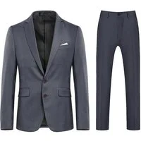 Allthemen Anzug (2 tlg) Herren 2 tlg Anzug mit 2 Knöpfen Komplettanzug für Hochzeiten